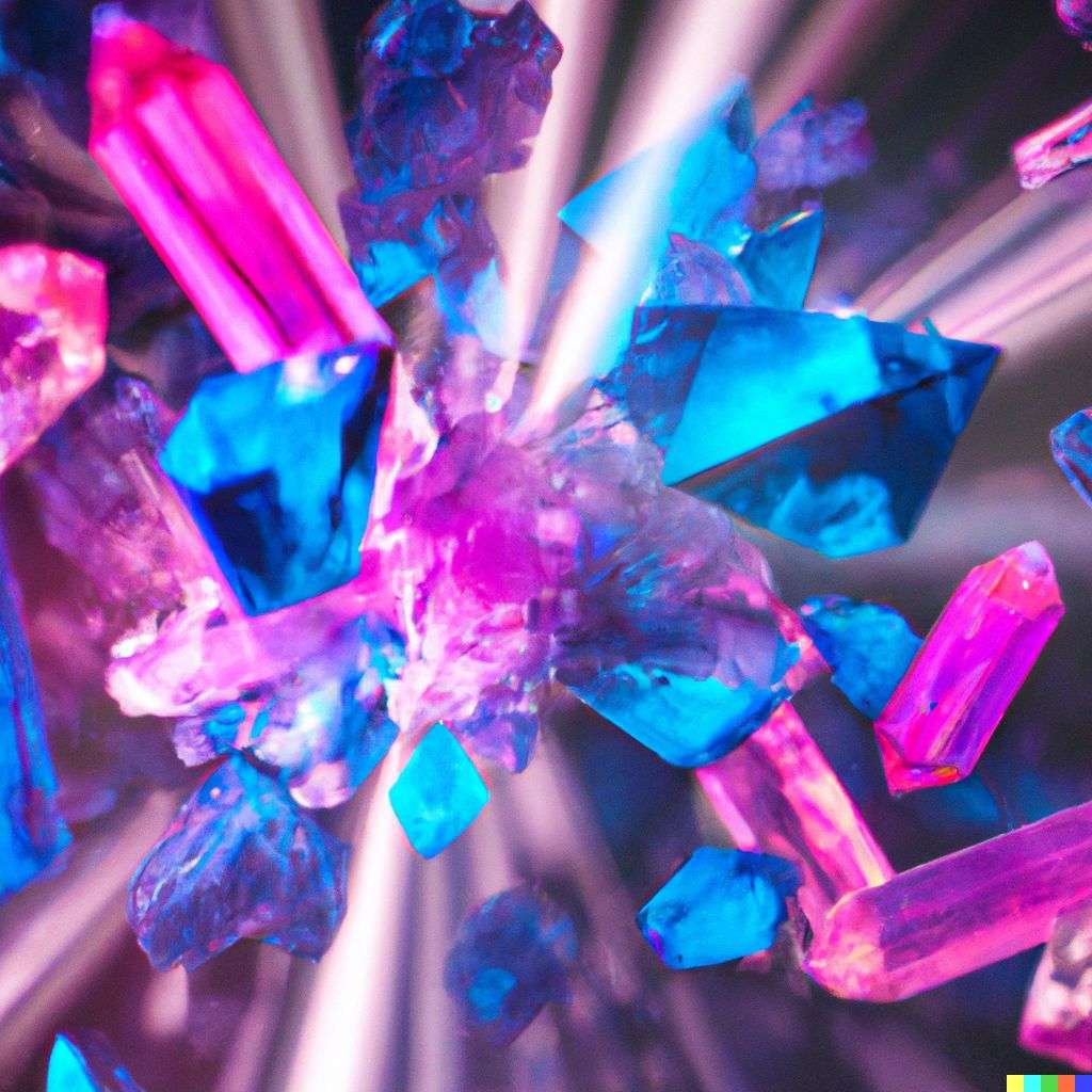 the discovery of gravity, covered in exploding crystals